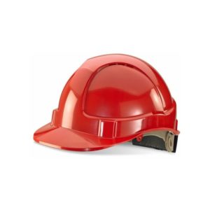 Beeswift - b-brand safety helmet hard hat red wheel ratchet headgear - Red - Red