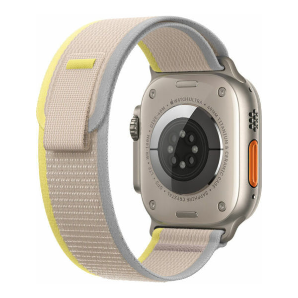Beige Trail Buckle Strap Compatible with Apple Watch Ultra 49mm 45mm 44mm 42mm, Nylon Sport Strap, for iWatch Series 8/7/SE/6/5/4/3/2/1(Without
