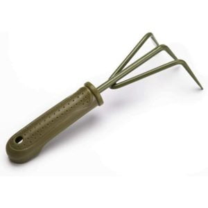 Bend-Proof Small Hand Cultivator 9.6 L x 3.4 W Carbon Steel Garden Hand Rake Tool 3 Claws Lightweight PE Ergonomic Handle Grip Non-Slip