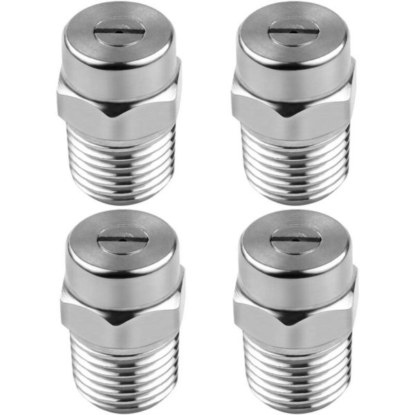 Benobby Kids - 4 Pack Pressure Washer Replacement Nozzles - Thread Type Water Broom and Chassis Washer - 40 Degree Spray Tip - 1.5mm Orifice /40°