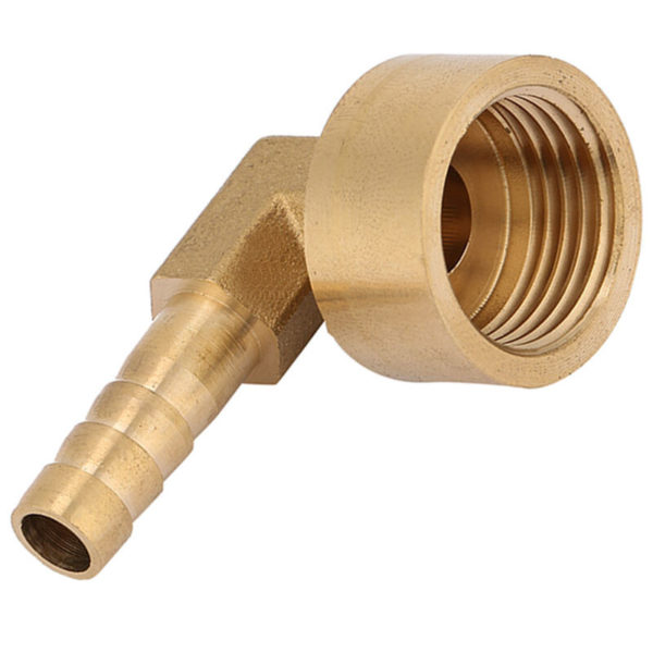 Bet Brass Finned Fitting Female Thread 90 Degree Elbow Brass Elbow Pipe Adapter Articulation Fitting G1 / 2 Fitting Air / Water / Fuel / Oil / Inert