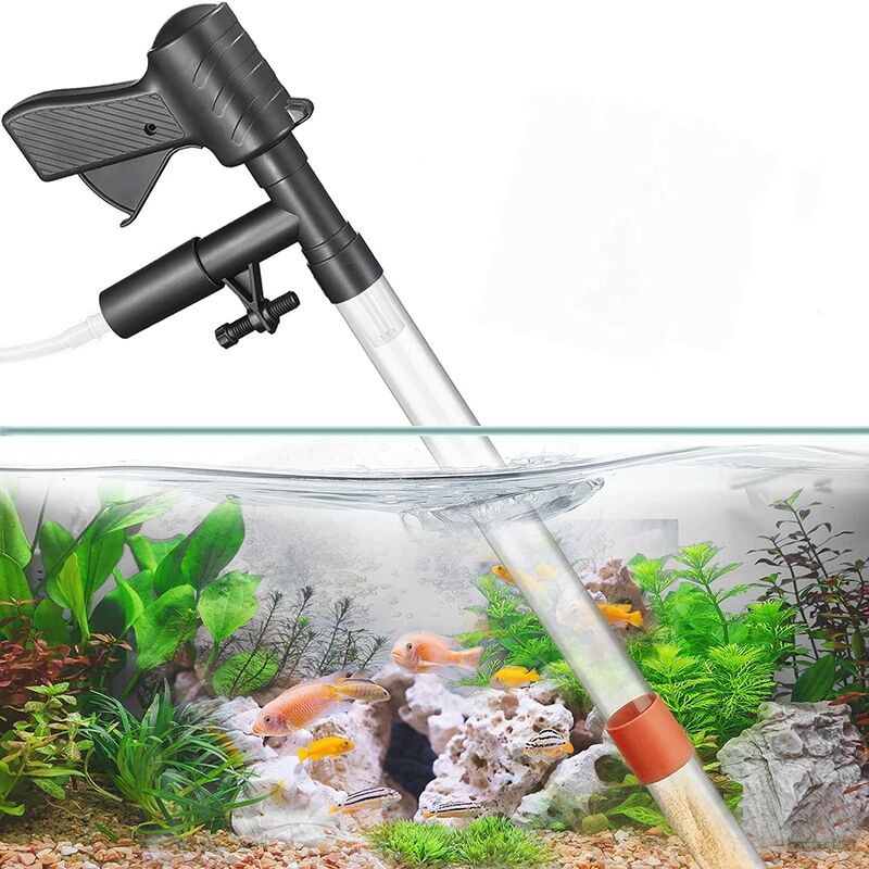 Betterlifegb - BR-Life Fish Tank Cleaner Upgraded Aquarium Gravel Cleaning Kit Vacuum Siphon Change Water And Wash Sand With Air Pressure Button And