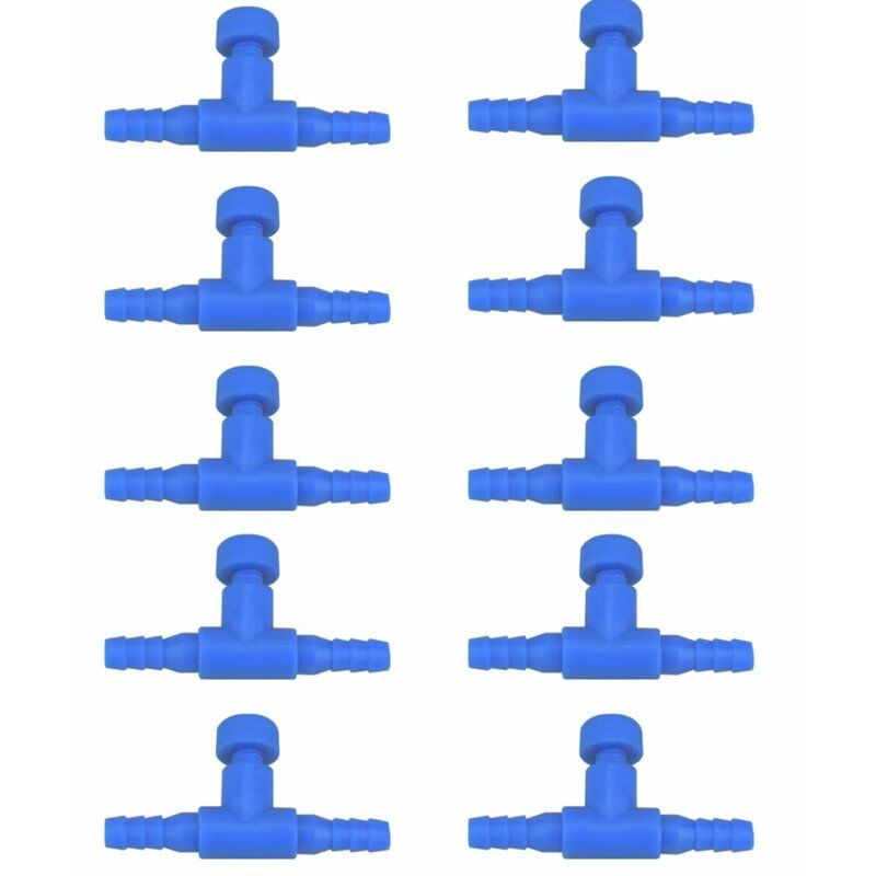 Betterlifegb - Betterlife Aquarium Air Control Valves for 0.4cm id Airline Tubing One Way Plastic Air Flow Regulators Adjustable Blue Hose Connectors