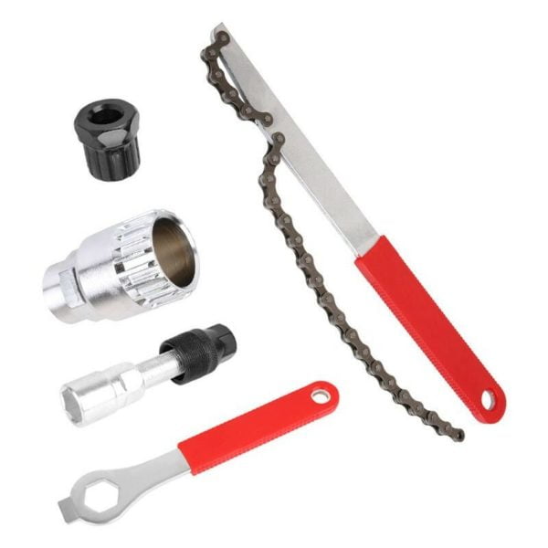 Bicycle Cassette Removal Tool Kit with Hand Crank Puller - Cassette Removal Tool for Road and Mountain Bikes