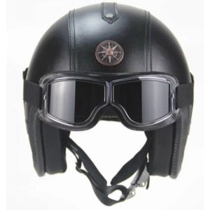 Bicycle Headset Motorcycle Headset Outdoor Sports Headphones Handmade Helmet Harley Vintage Electric Bicycle Headset 3/4 Half Leather Headset