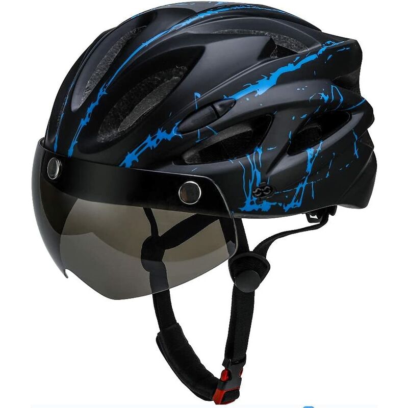 Bicycle Helmet for Adults with Magnetic Goggles Visor Breathable Road Bike Helmet Mountain & Road Bicycle Helmets