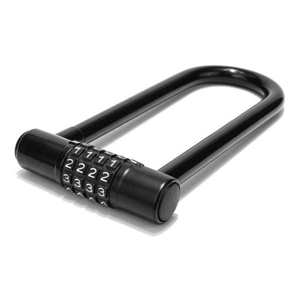 Bicycle lock U-shaped lock, glass door lock combination lock, shop anti-theft anti-shear door padlock U-shaped lock double mortise lock