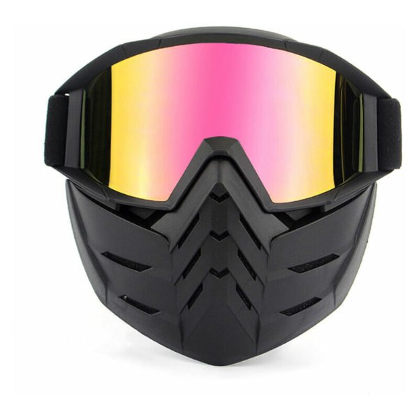 Bike Motorcycle Face Mask Goggles Motocross Goggles Motorbike Open Face Detachable Goggles Vintage Helmets Goggles,Colorful