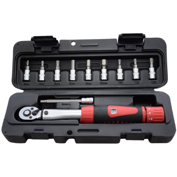 Bike Torque Wrench Set 1/4" DR 2-24Nm Bicycle Repair Tools Kit Ratchet Mechanical Torque Spanner Manual Wrenches