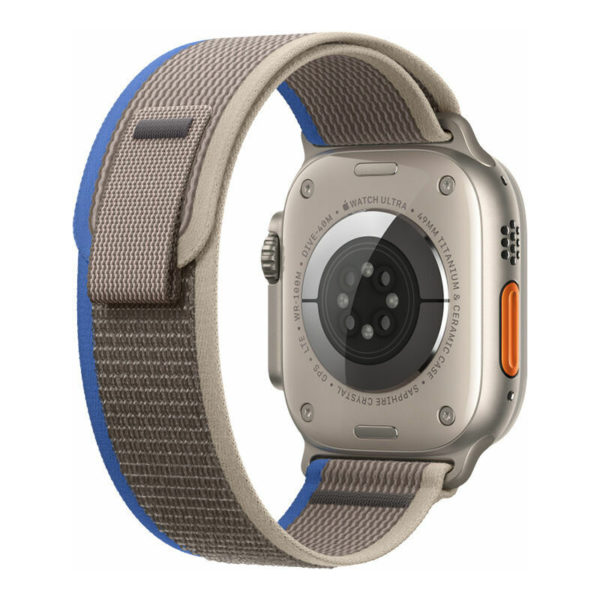 Blue Gray Trail Buckle Strap Compatible with Apple Watch Ultra 49mm 45mm 44mm 42mm, Nylon Sport Strap, for iWatch Series 8/7/SE/6/5/4/3/2/1(Without