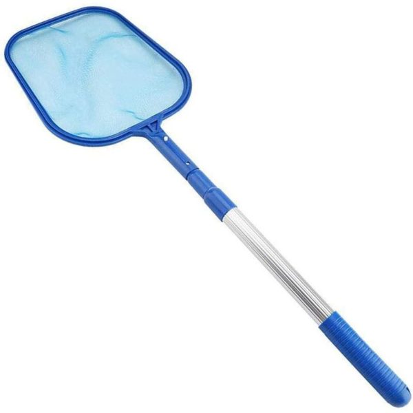 Blue) Mesh Net Skimmer Surface Landing Net Leaf Skimmer With Telescopic Handle For Pool Pond Fountain Fish Tank