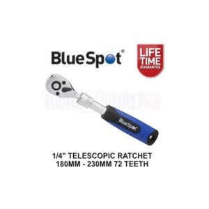 Bluespot - Socket Telescopic Ratchet Handle Quick Release 72 Teeth 1/4' 180-230mm