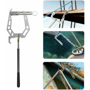 Boat hook Fishing tackle Retractable stringer hook and telescopic pole