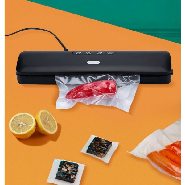 Bonsenkitchen Sous Vide Machine for Dry and Wet Foods - Sous Vide Apparatus with Cutter Knife, Vacuum Bags Included, Vacuum Sealer Black
