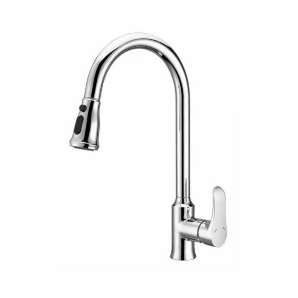 Brass Kitchen Faucet Pull Down Cold And Hot Water Faucet Multifunctional Telescopic Vegetal Sink Faucet [Plating With Hose].