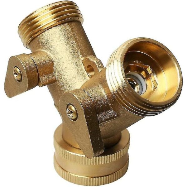 Brass Manifold, 3/4" Tap y Splitter Brass Manifold Two Way Washing Machine Hose