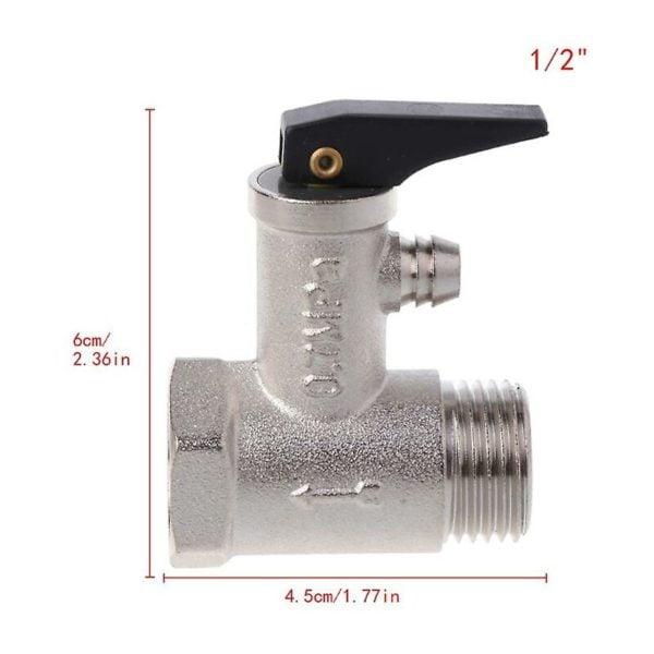 Brass safety valve G1/2 Dn15 0.7mpa for electric water heater