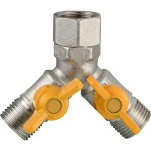 Briday - Replacement Valve g 1/2 Brass Y-Connection 3 Way Valve in Hand Shower Adapter Shut-off Valve for Kitchen or Bathroom, DSF009A