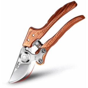 Briday - Wooden Handle Secateurs Garden Secateurs Sharp Scissors Max Cutting Diameter 25mm Gardening Cutting Tool