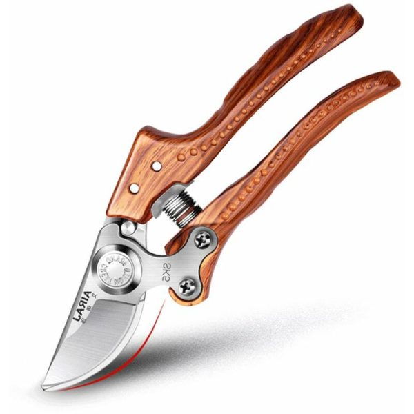 Briday - Wooden Handle Secateurs Garden Secateurs Sharp Scissors Max Cutting Diameter 25mm Gardening Cutting Tool