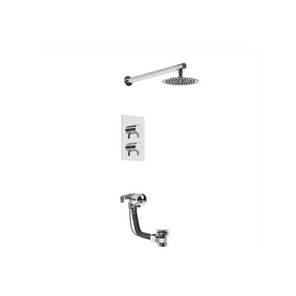 Bristan - Prism Dual Concealed Mixer Shower with Fixed Head and Bath Filler