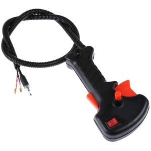 Brushcutter handle with throttle release cable