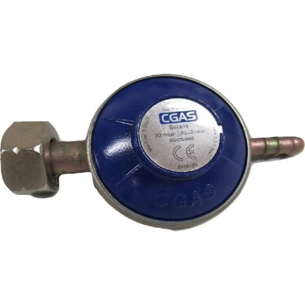 Butane Gas Regulator with G8 Nut - Calor Gas Screw On 30mbar