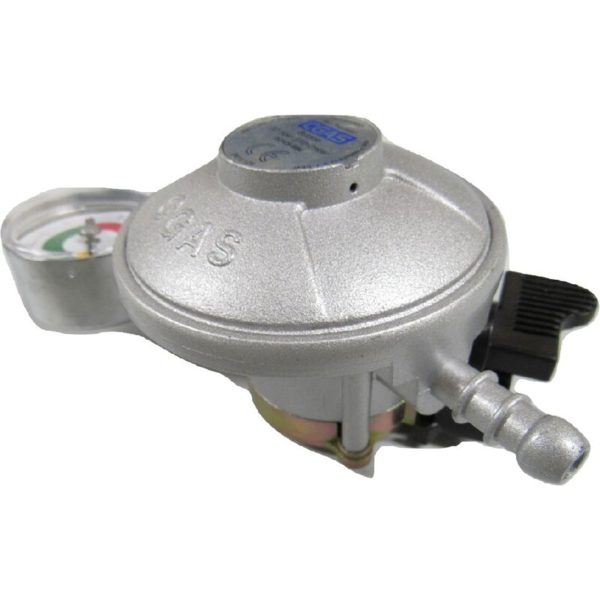 C.gas - Butane Gas Regulator with Gauge 21MM - Clip on Calor 30mbar