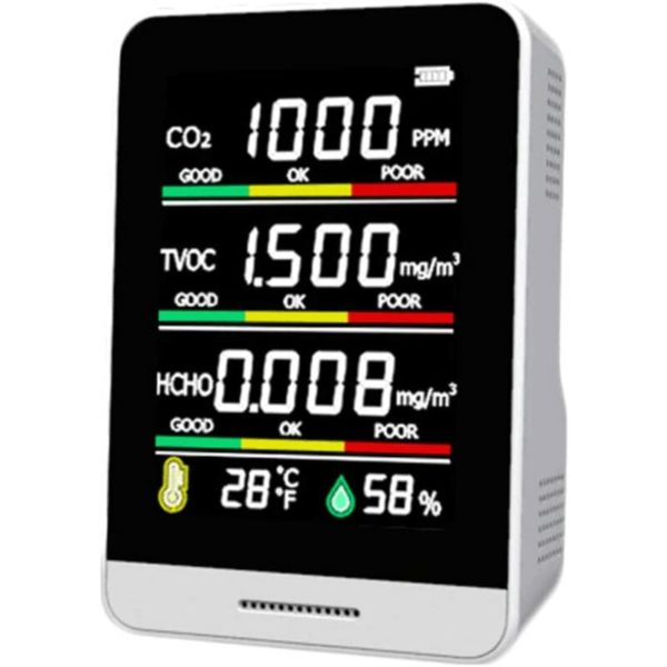 CO2 detector, temperature humidity detection tool, smart office, indoor, outdoor, high precision, rapid detection, multi-purpose detection tool