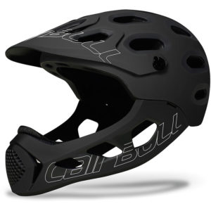 Cairbull - Full Face Bike Helmet Adult Cycling Helmet with Detachable Chin Guard for Downhill Mountain Biking, Black - Black