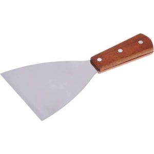 Cake shovel Triangular scraper for pizza, pasta, cheese, spatula Stainless steel blade with wooden handle Dksfjkl