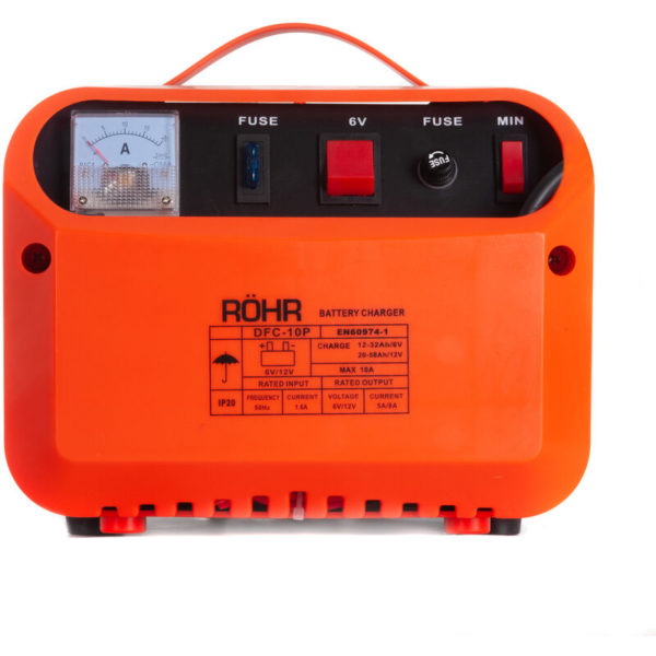 Car Battery Charger rohr DFC-10P 6V / 12V 8a Portable Trickle / Turbo Charge with Pulse Repair - 1 Year Warranty