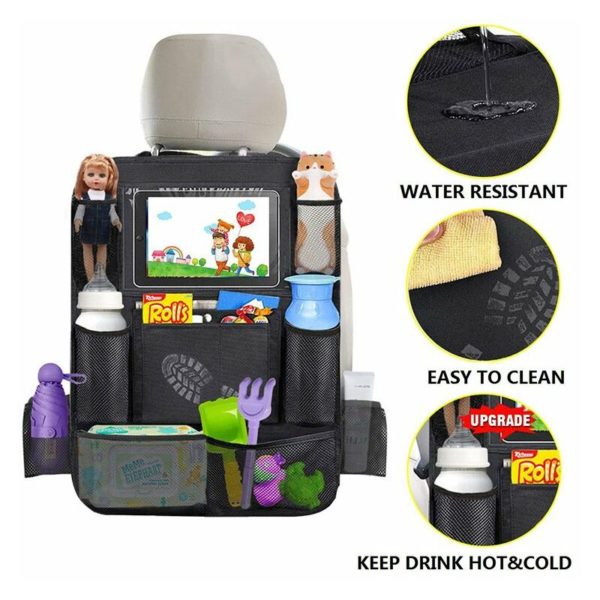 Car Organizer - Kids Car Organizer, 4th Generation Seat Organizer, Perfect Fit Car Seat Organizer, Black, 1 pc