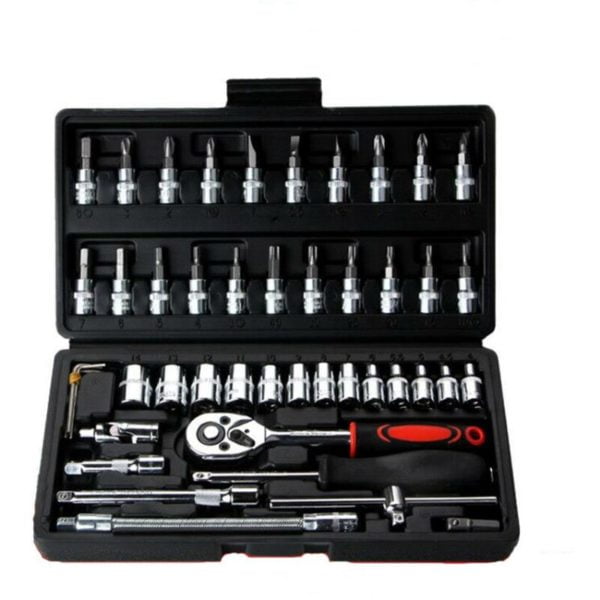 Car maintenance kit tools socket wrench combination hardware tools small 46 pieces set wrench combination sets of heads 46 Piece Auto Repair