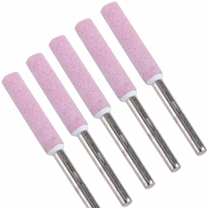 Chainsaw Polishing Sharpening Files, 4.8mm Diamond Grinding Polishing Head 5pcs