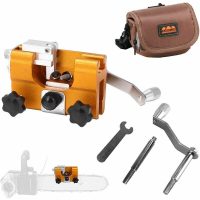 Chainsaw Sharpener Jig, Portable Chainsaw Sharpener Jigs, Chainsaw Chain Sharpener Jig, Chainsaw Sharpener Kit with 1 Grinding Head Thsinde