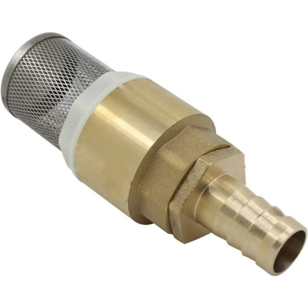 Check valve with strainer 1/2 3/4 1 inch with socket 12 16 19mm - foot valve check valve strainer (1/2 pollice thread + 12mm tube fittings)