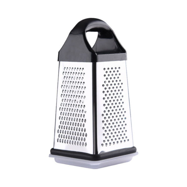 Cheese grater Cheese grater stainless steel four-sided grater simple operation fast scraper multi-purpose cooking tools Shredder (Color : black)