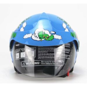 Children's helmet, bike, electric bike, half-helmet, children's helmet men and women, Harley cartoon helmet, (blue (calf) 2-7 years old, head tower