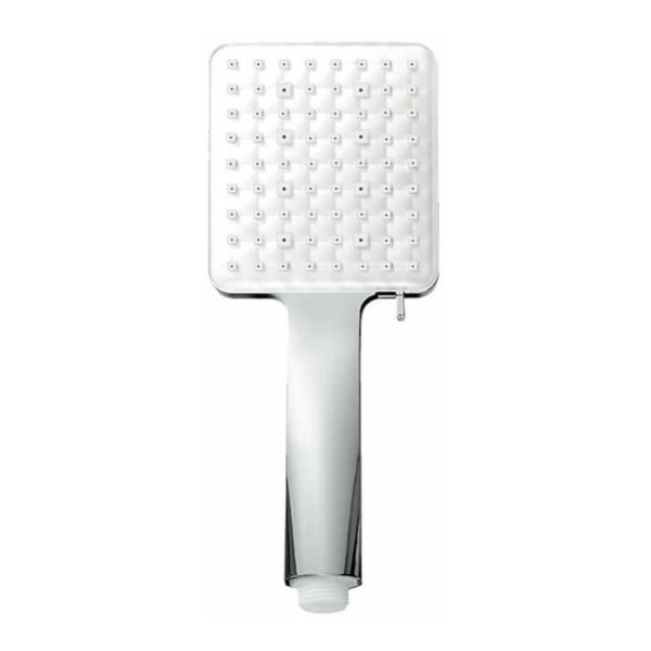 Chrome Shower Head with Stop Button Hand Shower 5 Jets to Choose from Shower Head Spikes Antiscale Universal Type