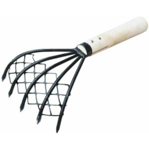 Clam fork, clam rake, conch, with net, claw rake, hand rake for digging seafood, conch, beach