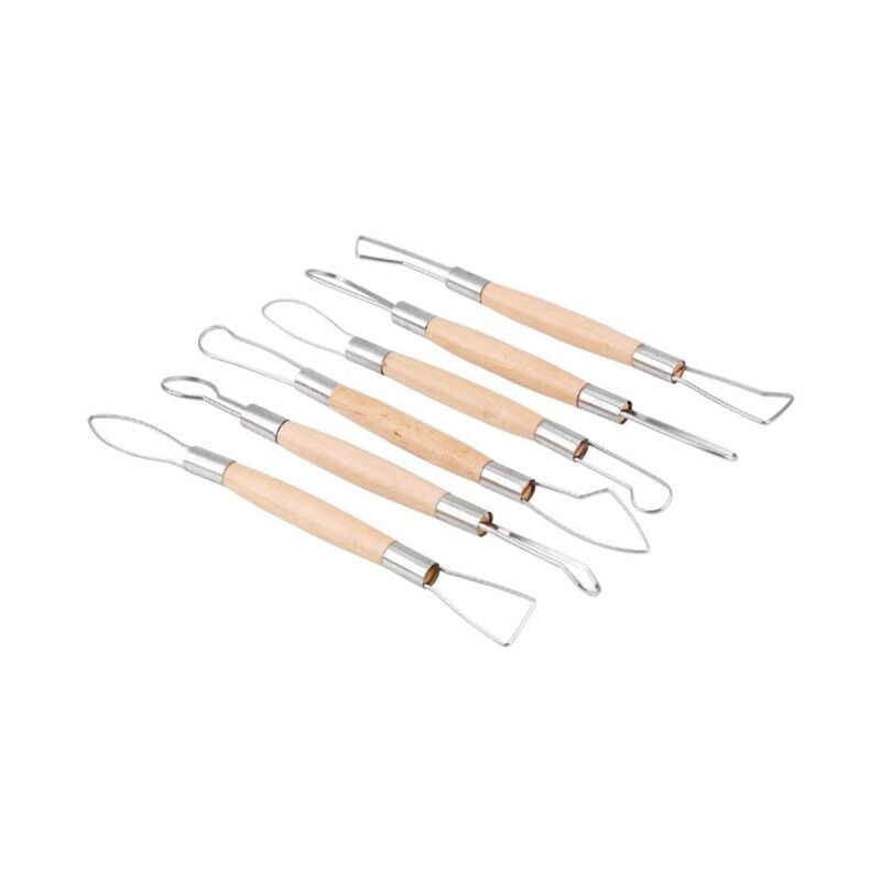 Clay tool, practical flexibility strong durable to use multi-purpose sculpting tool anti-corrosion, for sculpting art projects,6 sets of 8 inch thin