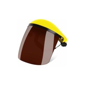 Clear face shield clear plastic helmet welding mask face shield---brown shield