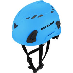 Climbing Helmet Cycling Safety Helmet with Headlamp Earmuff Taillight Attachment Points for Hiking Climbing Caving,Blue - Blue