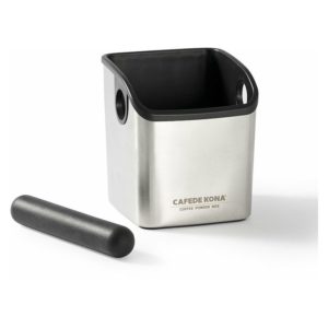 Coffee grounds box,Knock Box,Stainless steel coffee box Marc a Cafe tray,Coffee table trash can,with rubber rim,Coffee bucket Pot to collect coffee