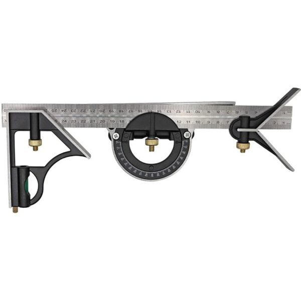 Combination 300mm Multifunction Adjustable Square Heavy Duty Square Tools Measure Kits Precision Protractor Angle Finder Ruler Carpentry Squares