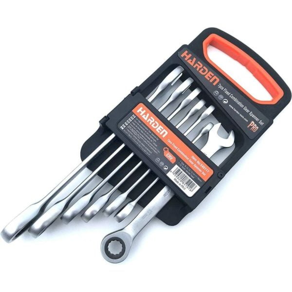 Combination ratchet wrench set 7pcs 8-19 mm (har 540117) - Harden