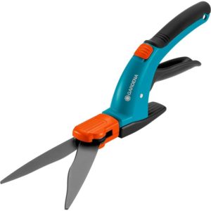 Comfort adjustable grass shears: shears with 360 ° adjustable cutting edges for right-handers and left-handers, slaughtered sharpness for a precise