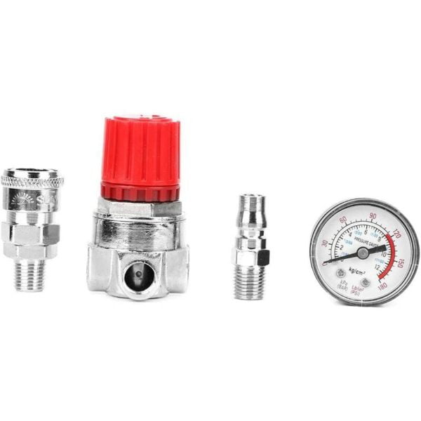 Compressor Pressure Regulator Switch Control Valve Gauge with Male Female Connector for Air Compressor