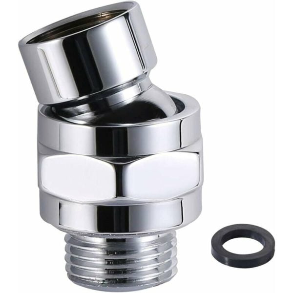 Connect to Shower Arm Shower Connector Swivel Adapter Adjustable Shower Arm Head Angle Ball Joint in G1/2 Chrome Brass